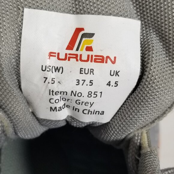 Furuian 7.5 Womens Steel Toe Tennis Shoe Trainer Activewear Athletic Shoes Gray - Picture 13 of 13